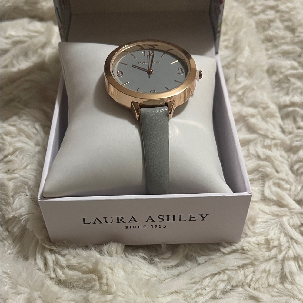 Laura Ashley Rose Gold and Gray Timepiece